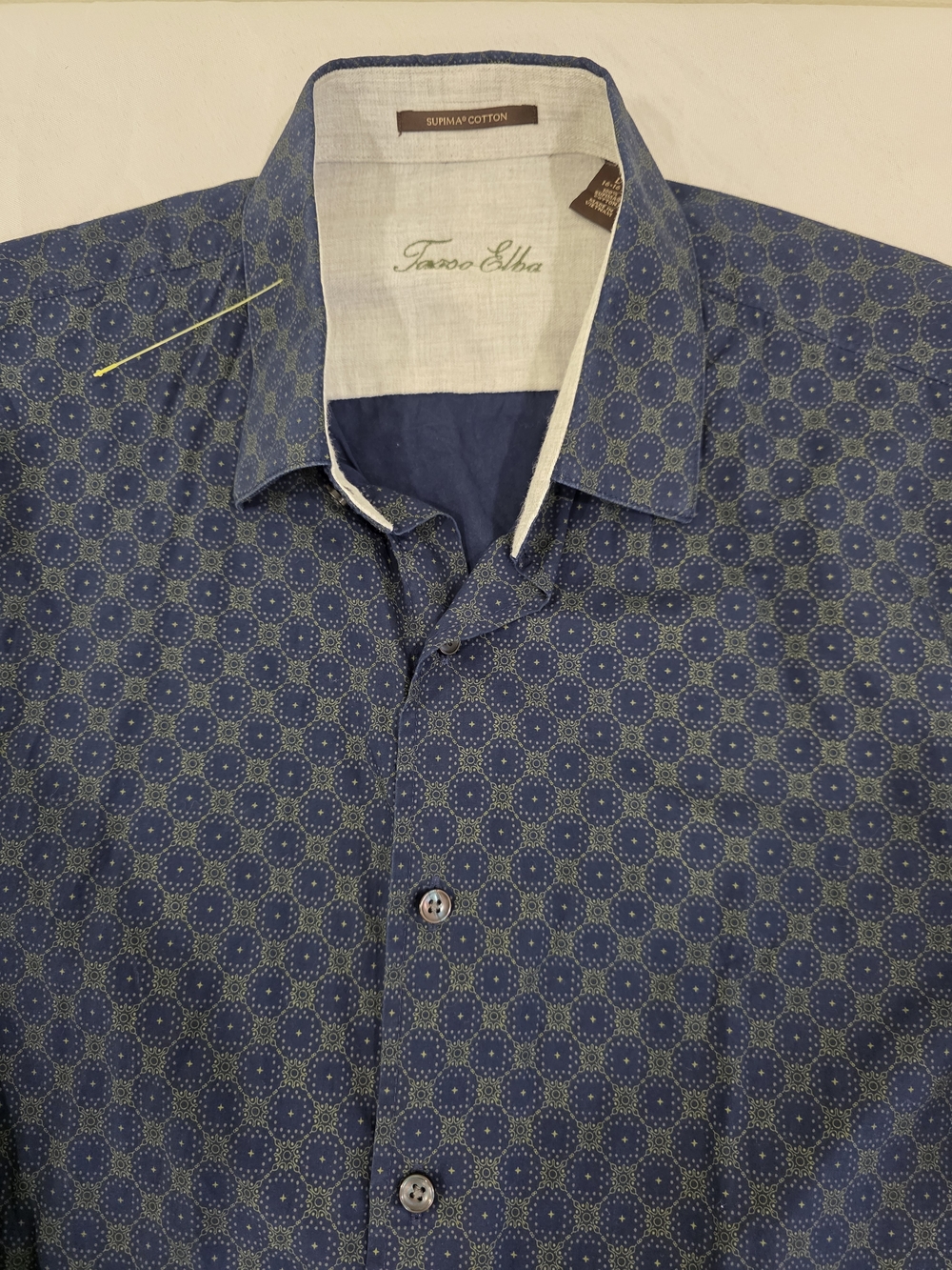 Tasso Elba Designed Cotton Collection Shirt Men Size L